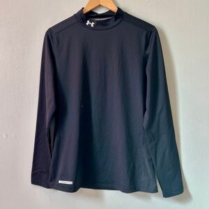 Under Armour Black Long Sleeve ColdGear mock turtleneck Shirt